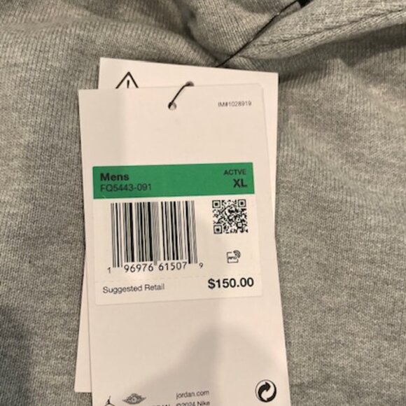 NWT Mens Nike Air Jordan Awake Hoodie Gray XL NEW $150 Sweatshirt DEAL - Picture 7 of 13